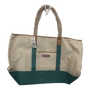 Vineyard Vines Large Canvas Tote Bag - Sea Clay Green - NWT